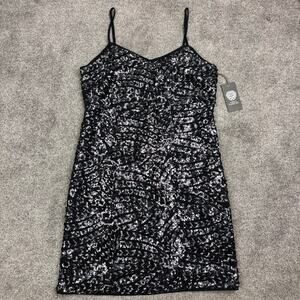 NWT! Vince Camuto Sapphire Sheen F1 Rich Black Dress XS